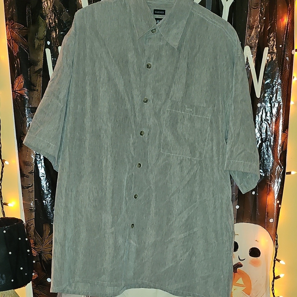 George Sueded Gray Shirt With Button Pocket